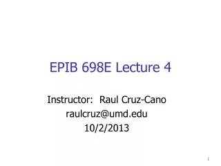 EPIB 698E Lecture 4