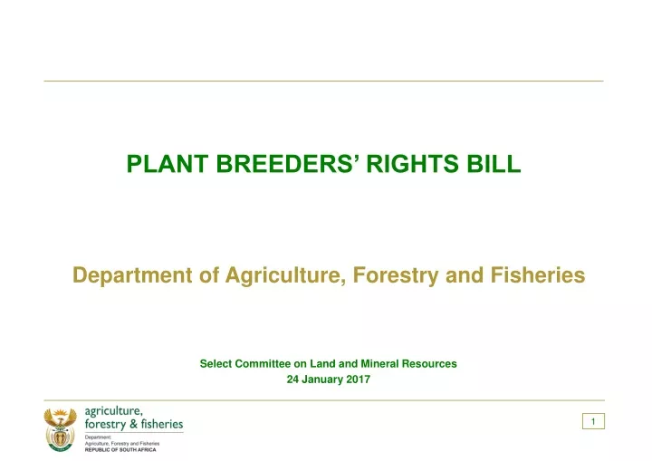 plant breeders rights bill