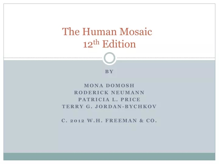 the human mosaic 12 th edition