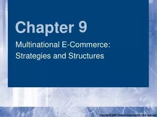 Multinational E-Commerce:  Strategies and Structures
