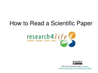 How to Read a Scientific Paper