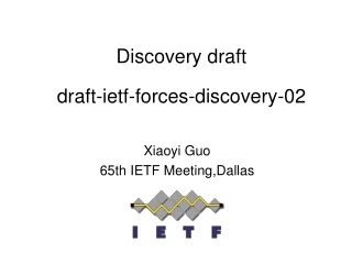 Discovery draft draft-ietf-forces-discovery-02