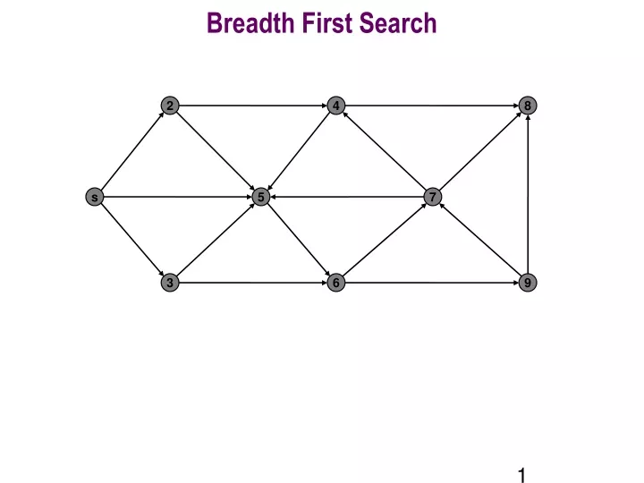 breadth first search
