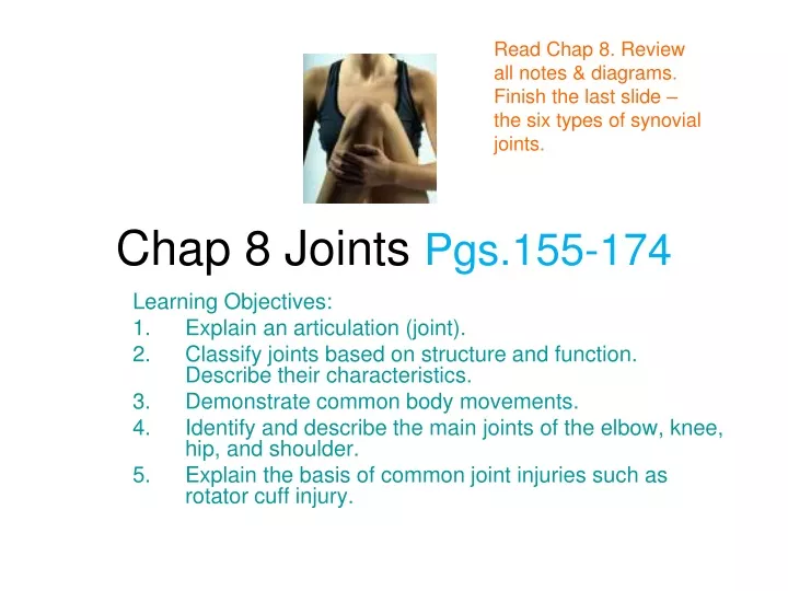 chap 8 joints pgs 155 174