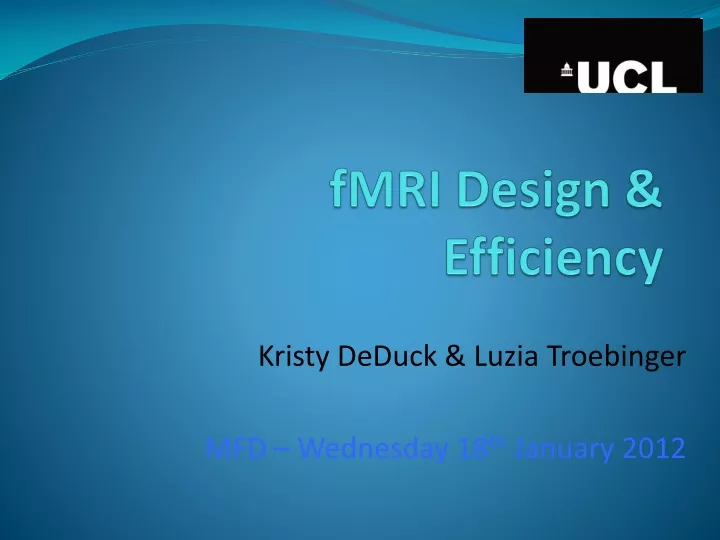 fmri design efficiency