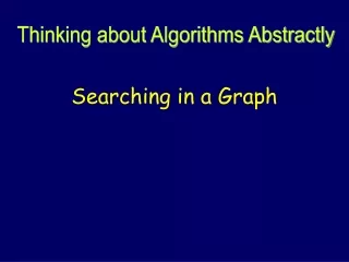 Searching in a Graph