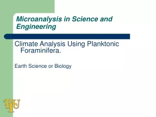 Microanalysis in Science and Engineering