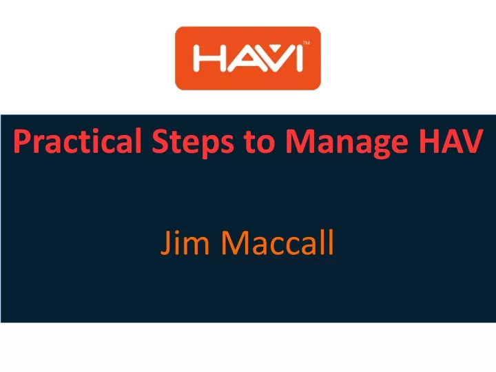 practical steps to manage hav