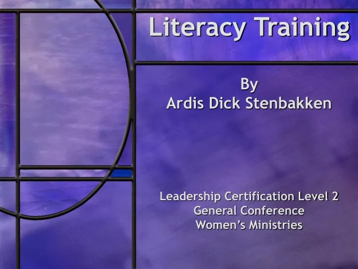 literacy training by ardis dick stenbakken