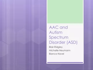 AAC and Autism Spectrum Disorder (ASD)
