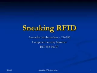 Sneaking RFID