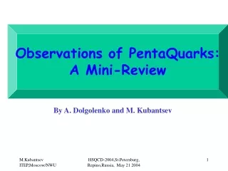 Observations of PentaQuarks: A Mini-Review