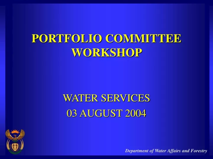 portfolio committee workshop