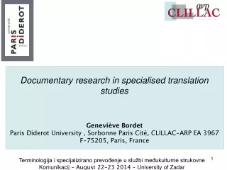 Documentary research in specialised translation studies