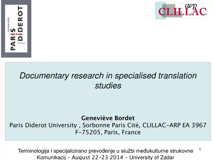 documentary research in specialised translation