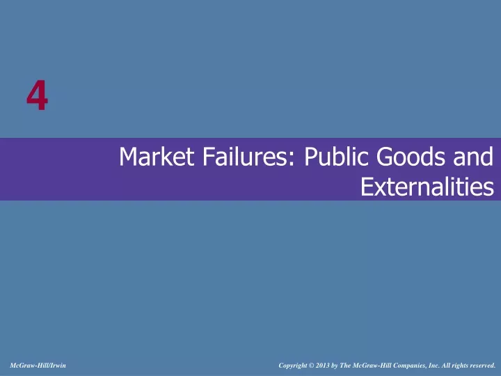 market failures public goods and externalities