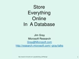 Store  Everything Online In  A Database