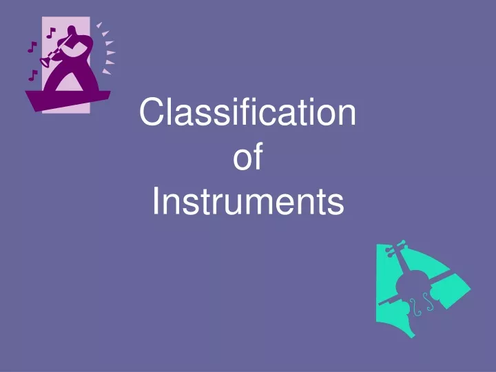 classification of instruments