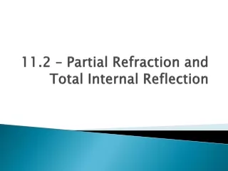 11.2 – Partial Refraction and Total Internal Reflection