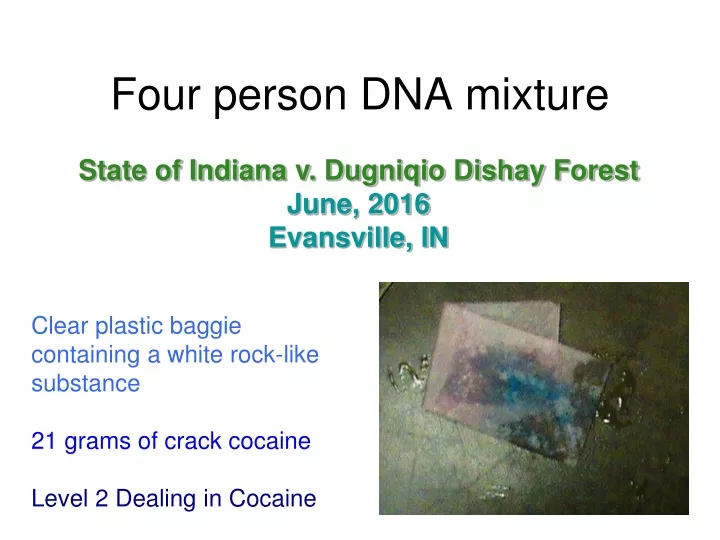 four person dna mixture