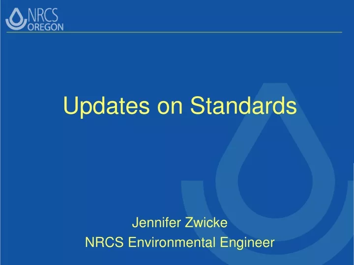updates on standards
