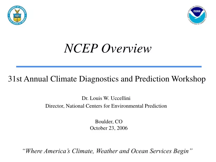 ncep overview