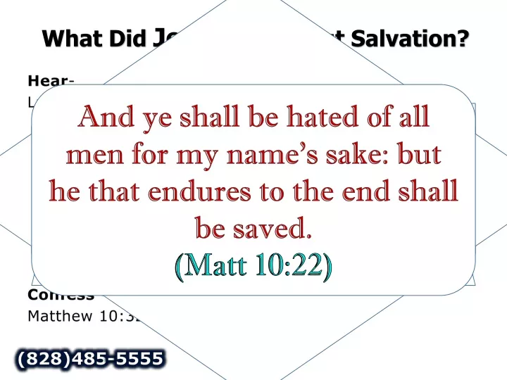 what did jesus say about salvation