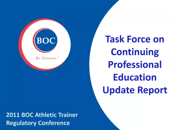 task force on continuing professional education