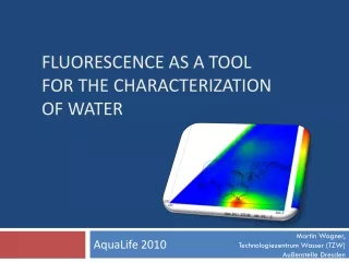 Fluorescence as a tool for the characterization of water