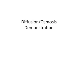 Diffusion/Osmosis Demonstration