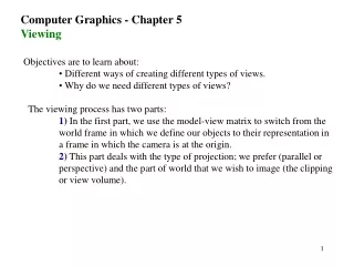 Computer Graphics - Chapter 5 Viewing