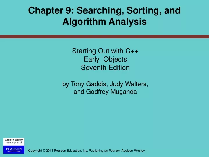 chapter 9 searching sorting and algorithm analysis