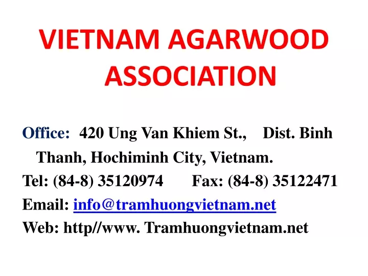 vietnam agarwood association office