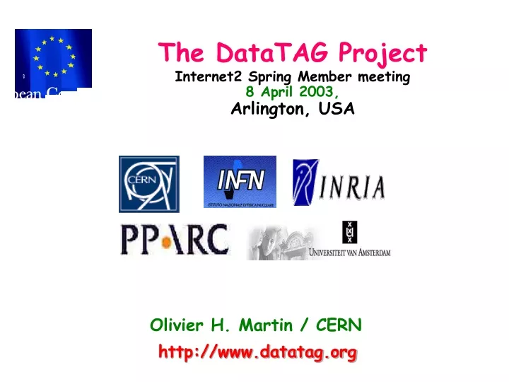 the datatag project internet2 spring member