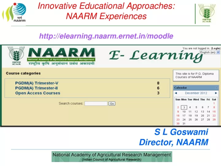 innovative educational approaches naarm experiences http elearning naarm ernet in moodle