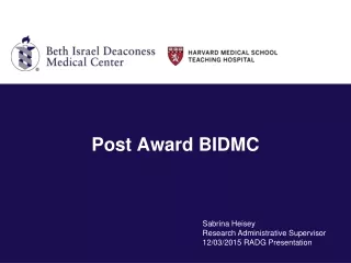 Post Award BIDMC