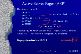 ASP: Simplest Example