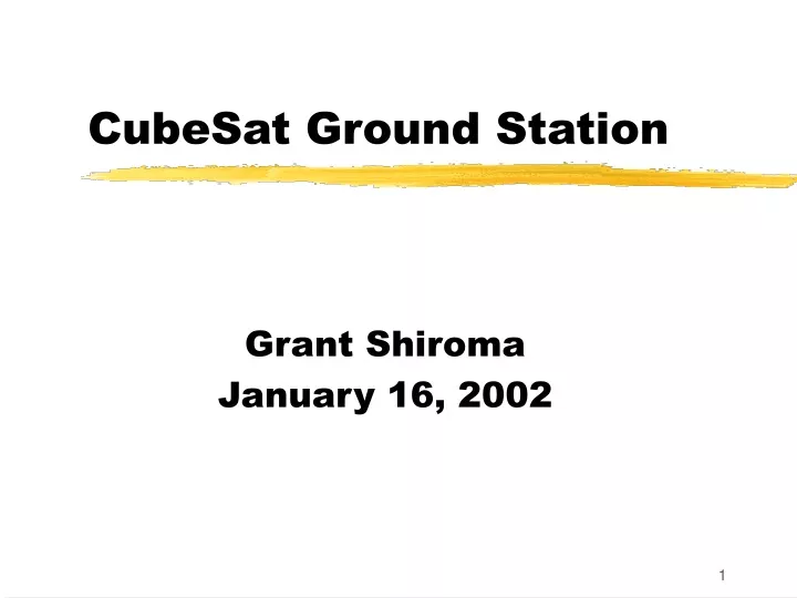 cubesat ground station