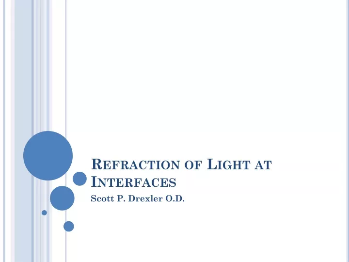 refraction of light at interfaces
