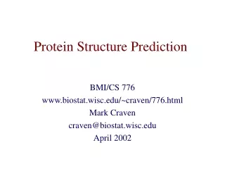 Protein Structure Prediction