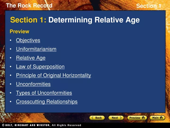 section 1 determining relative age