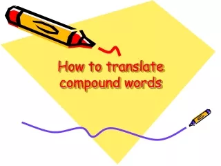 How to translate compound words