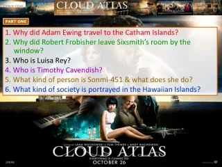 1. Why did Adam Ewing travel to the Catham Islands?