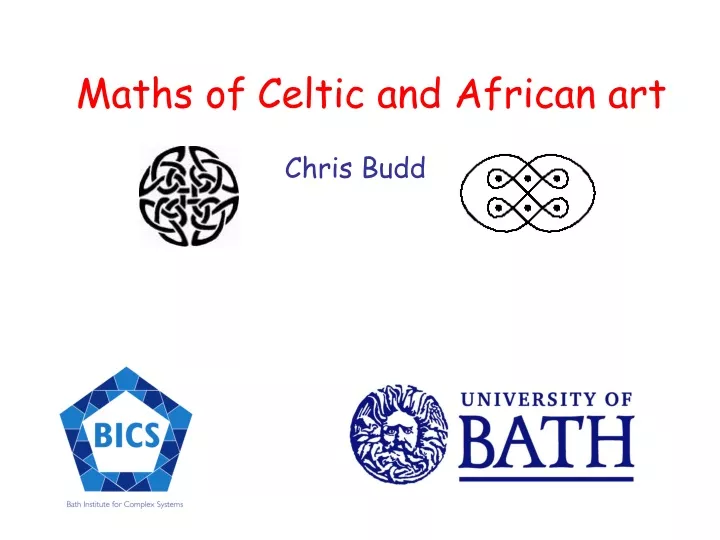 maths of celtic and african art chris budd