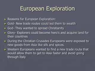 European Exploration