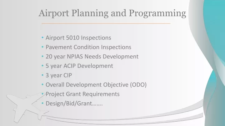 airport planning and programming