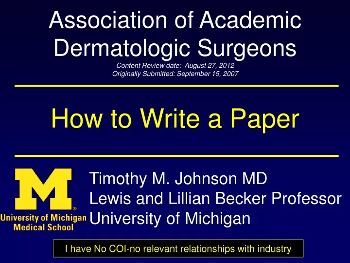 association of academic dermatologic surgeons