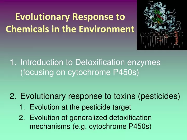 evolutionary response to chemicals in the environment