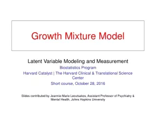 Growth Mixture Model