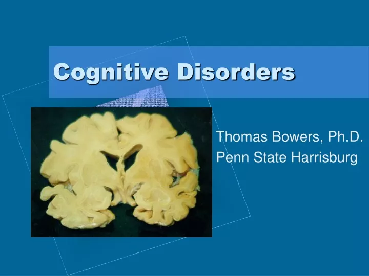 cognitive disorders